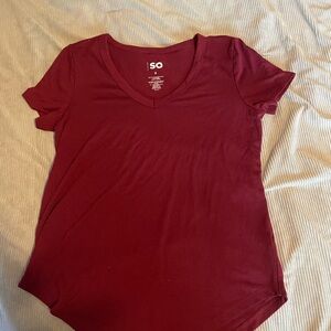 SO Women's Short Sleeve Tee - Burgundy